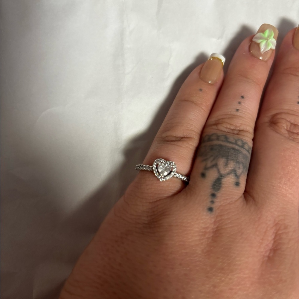Pandora  Silver Heart Ring - Picture 3 of 4